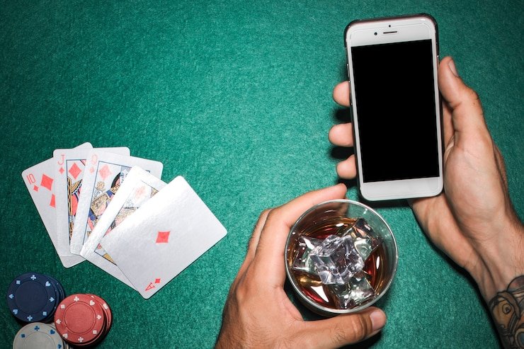 Elegant Casino table with cards and chips