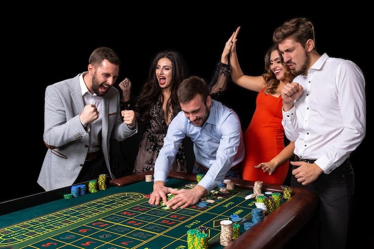Jackpot slot machine ready to award a large prize